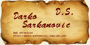 Darko Šarkanović vizit kartica